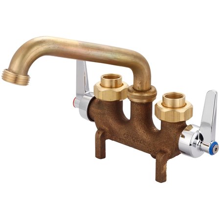 CENTRAL BRASS Two Handle Laundry Faucet in Rough Brass 0465-LE